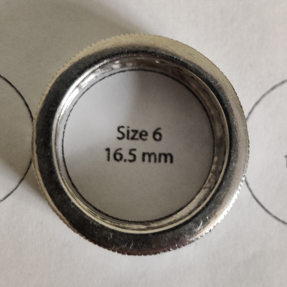 Dazzling Three Row Sterling Silver Band Ring 💍with CZ and Sapphires - Picture 11 of 15